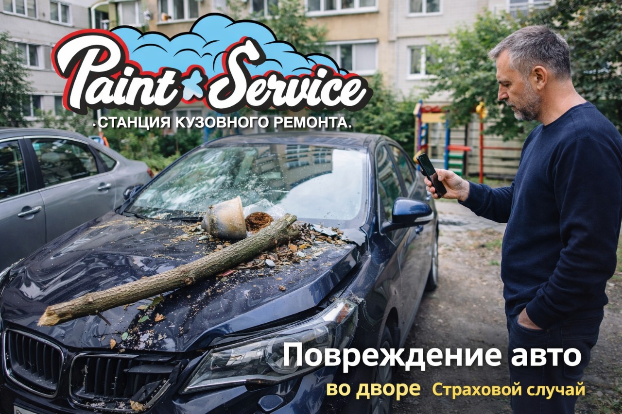 Повреждение авто во дворе: ремонт после ДТП по страховке
