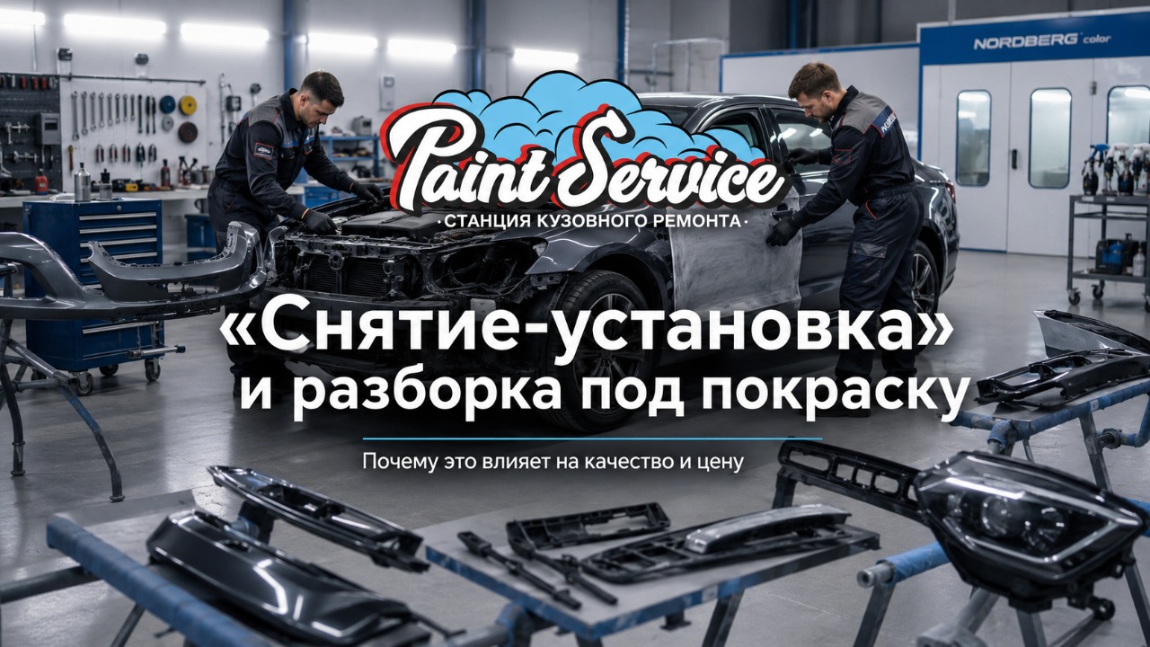 Снятие-установка и разборка под покраску