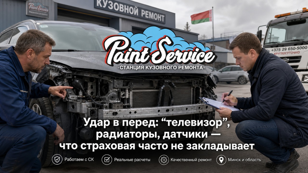Удар в перед после ДТП: телевизор, радиаторы, датчики и скрытые повреждения